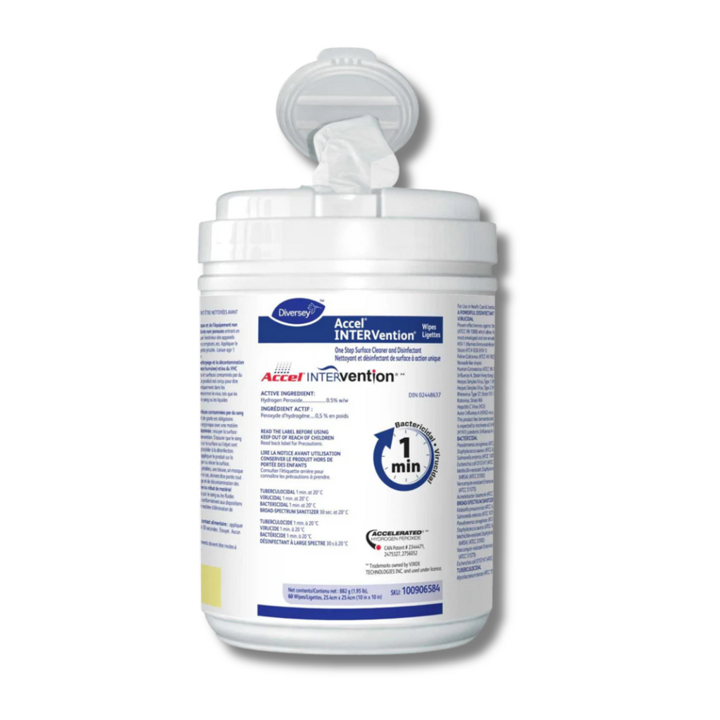 Diversey Accel INTERVention Disinfectant Wipes, 160 Count