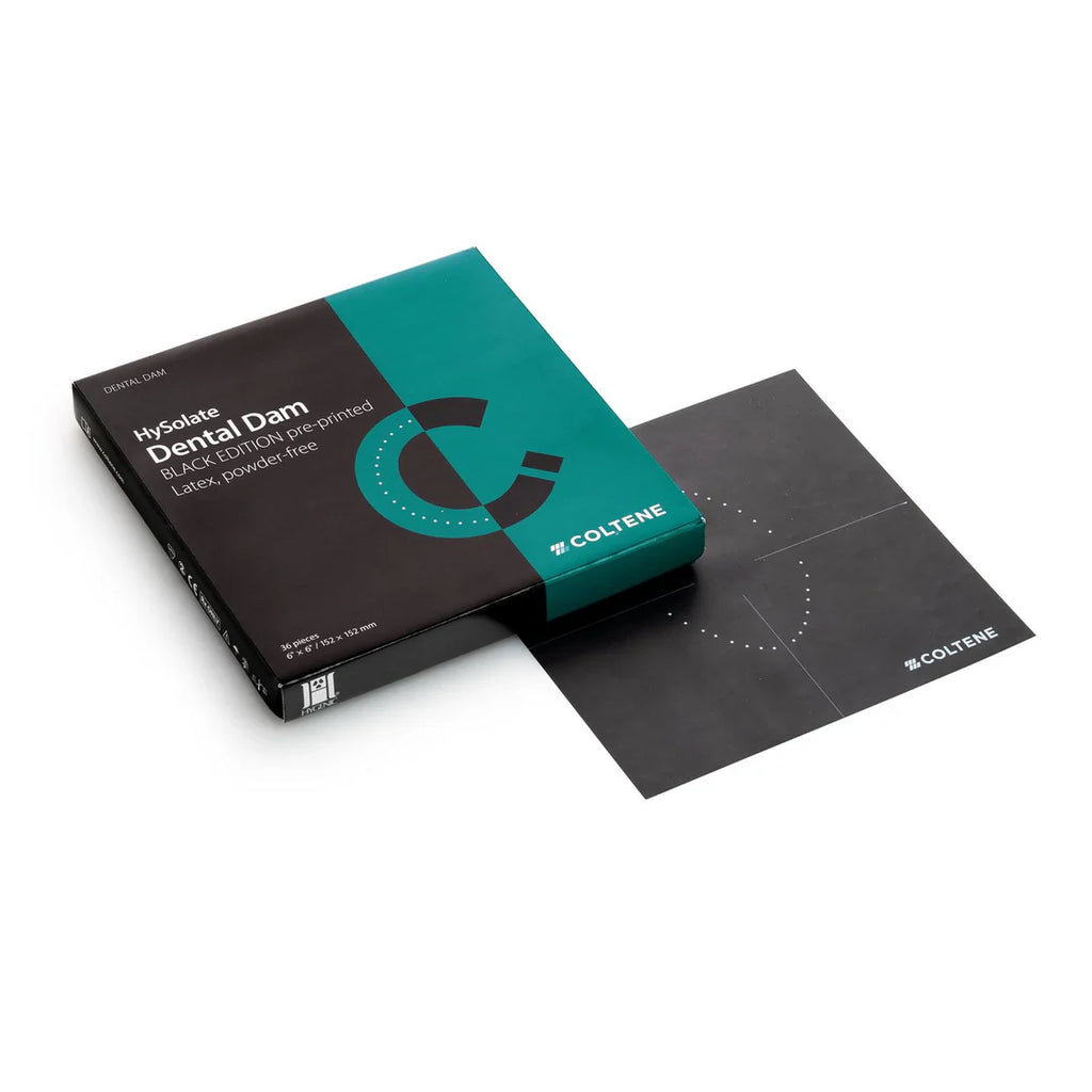 Hysolate Latex Dental Dam – Medium, 152 mm x 152 mm, 36/Pkg - X-Heavy Black | EXP - 09/2026 | Clearance